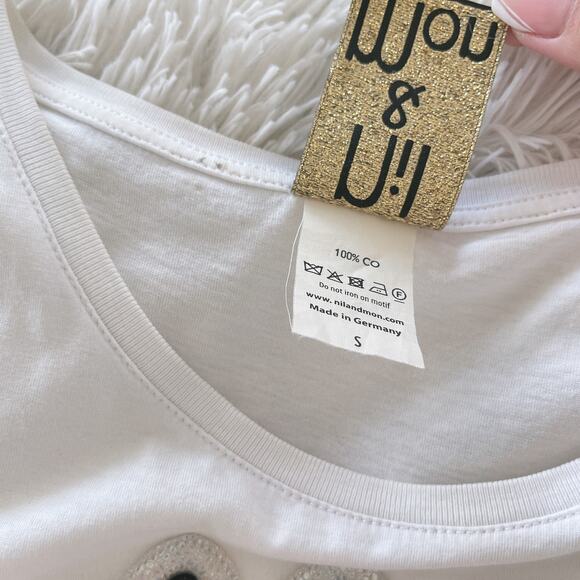 Nil & Mon Unisex Unicorn White T-shirt (S) - Picture 7 of 7